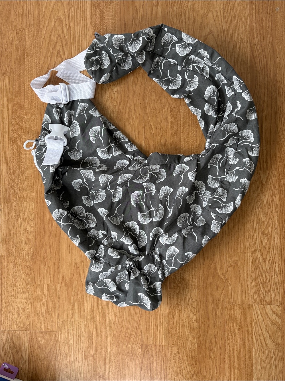 My Breast Friend nursing pillow cover, Gray Floral
